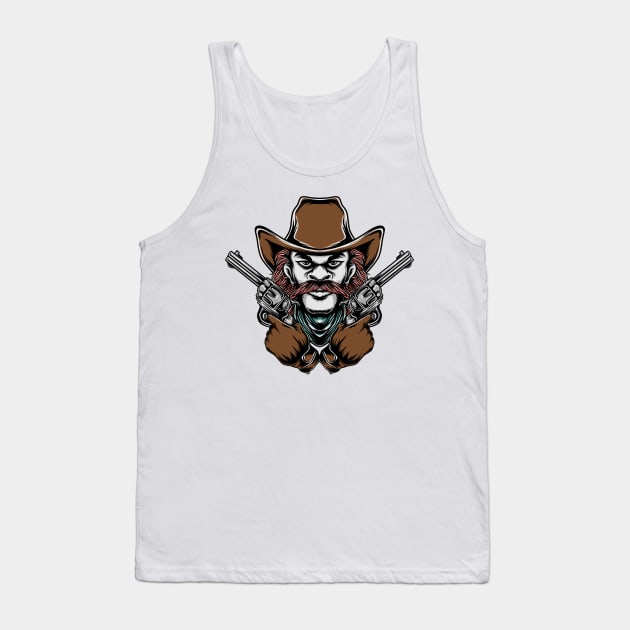 Cowboy and guns Tank Top by Tuye Project